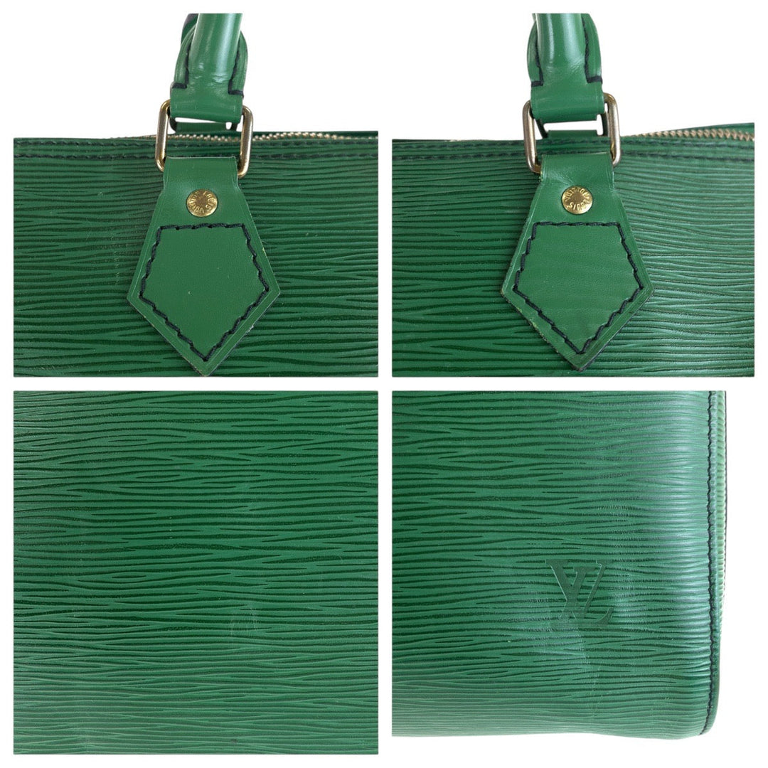 LOUIS VUITTON Handbag M42994 leather Borneo Green Gold Metal Epi Speedy 35