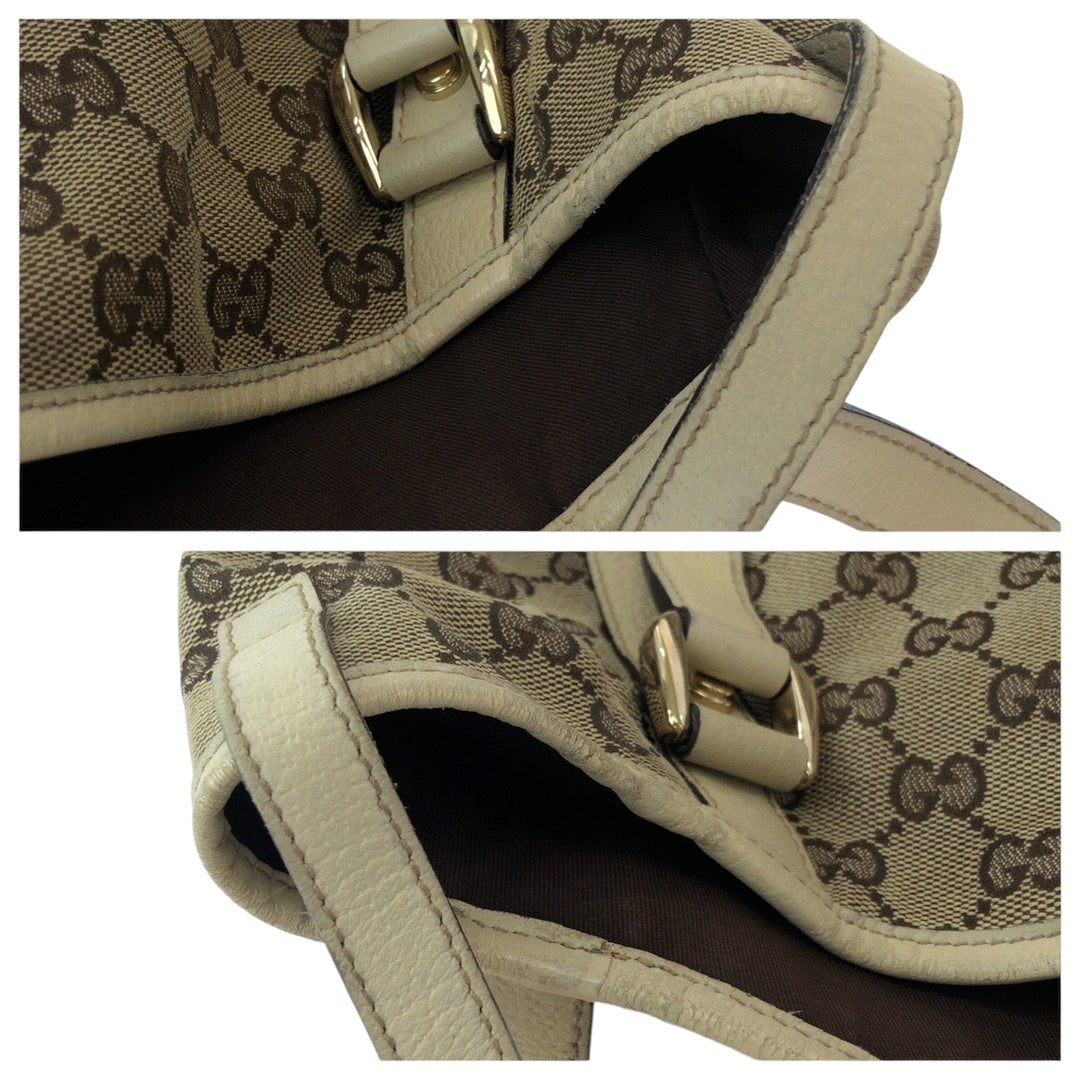 GUCCI Tote Bag GG canvas beige