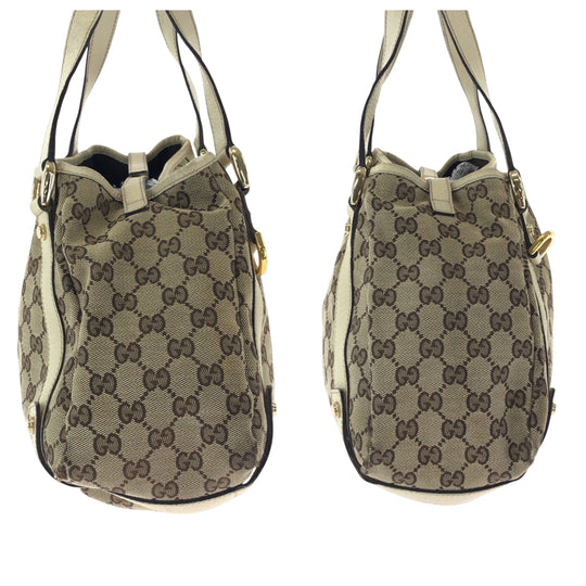 GUCCI Tote Bag GG canvas beige