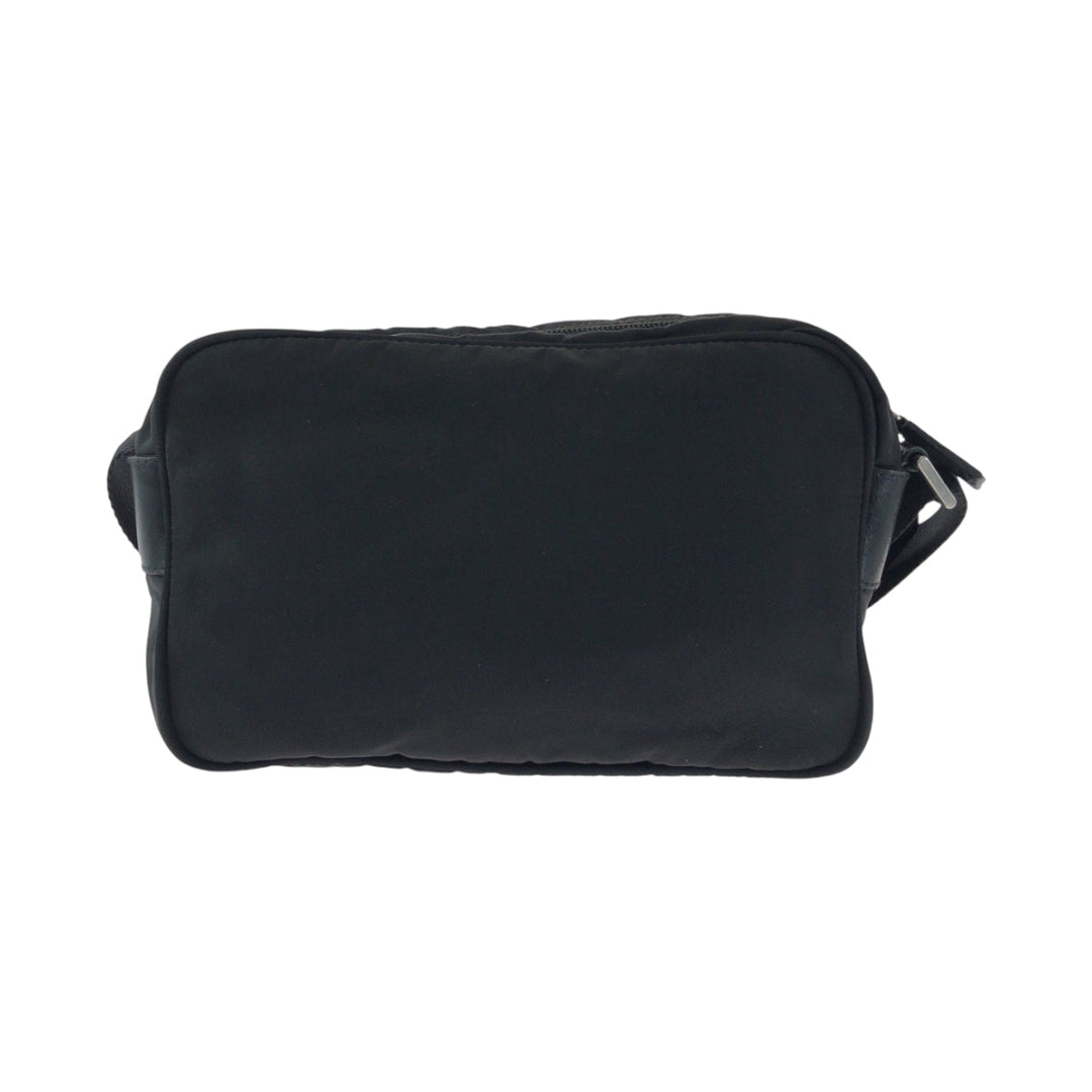 PRADA Shoulder Bag BT0167 Nylon Black SilverMetal Test Triangle With logo