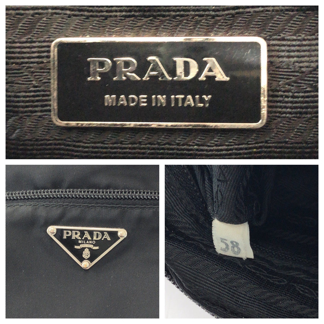 PRADA Shoulder Bag BT0167 Nylon Black SilverMetal Test Triangle With logo