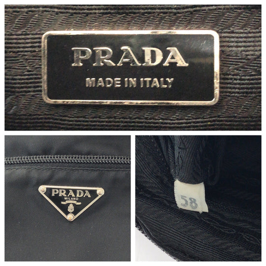 PRADA Shoulder Bag BT0167 Nylon Black SilverMetal Test Triangle With logo