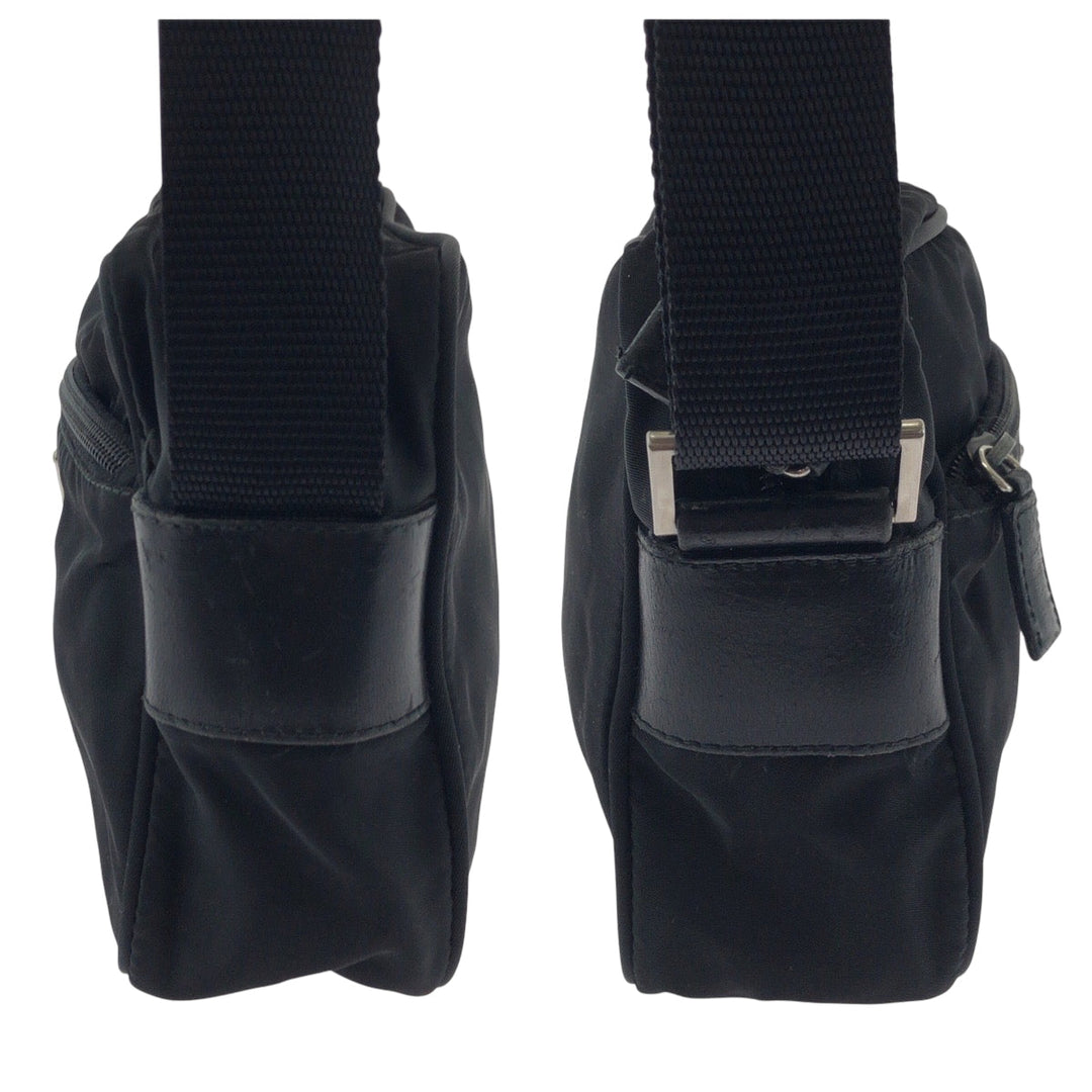 PRADA Shoulder Bag BT0167 Nylon Black SilverMetal Test Triangle With logo