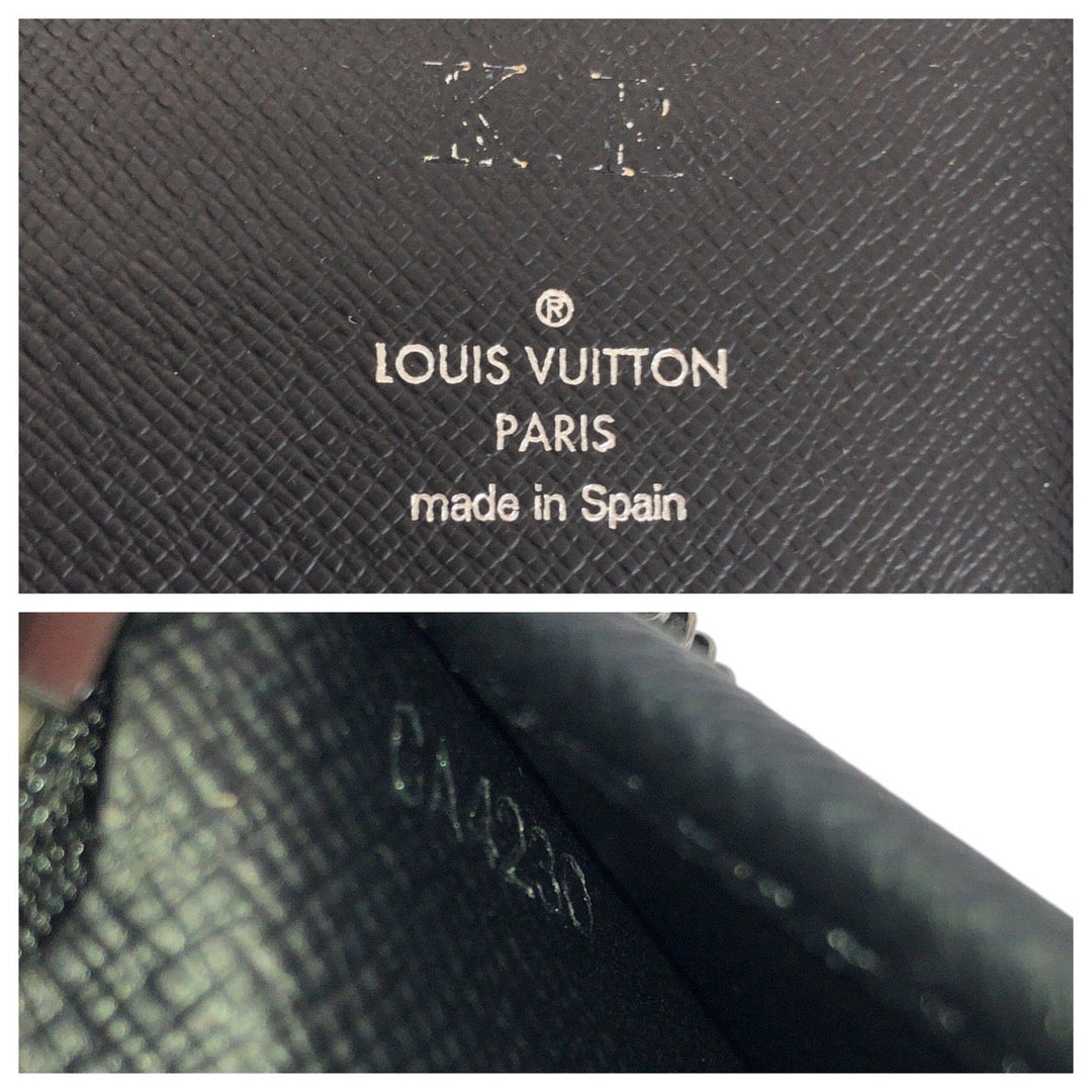 LOUIS VUITTON Long Wallet Purse M62295 PVC black Long Wallet Purse Monogram Eclipse Zippy Wallet Vertical mens Used Authentic