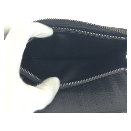 LOUIS VUITTON Long Wallet Purse M62295 PVC black Long Wallet Purse Monogram Eclipse Zippy Wallet Vertical mens Used Authentic