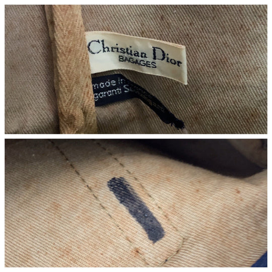 Dior Handbag canvas Navy Trotter