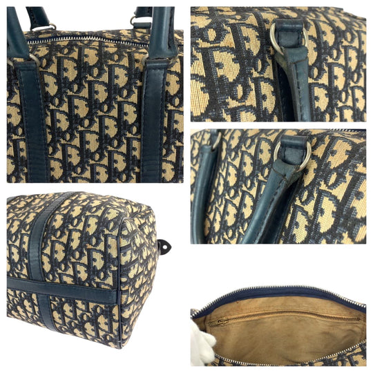 Dior Handbag canvas Navy Trotter