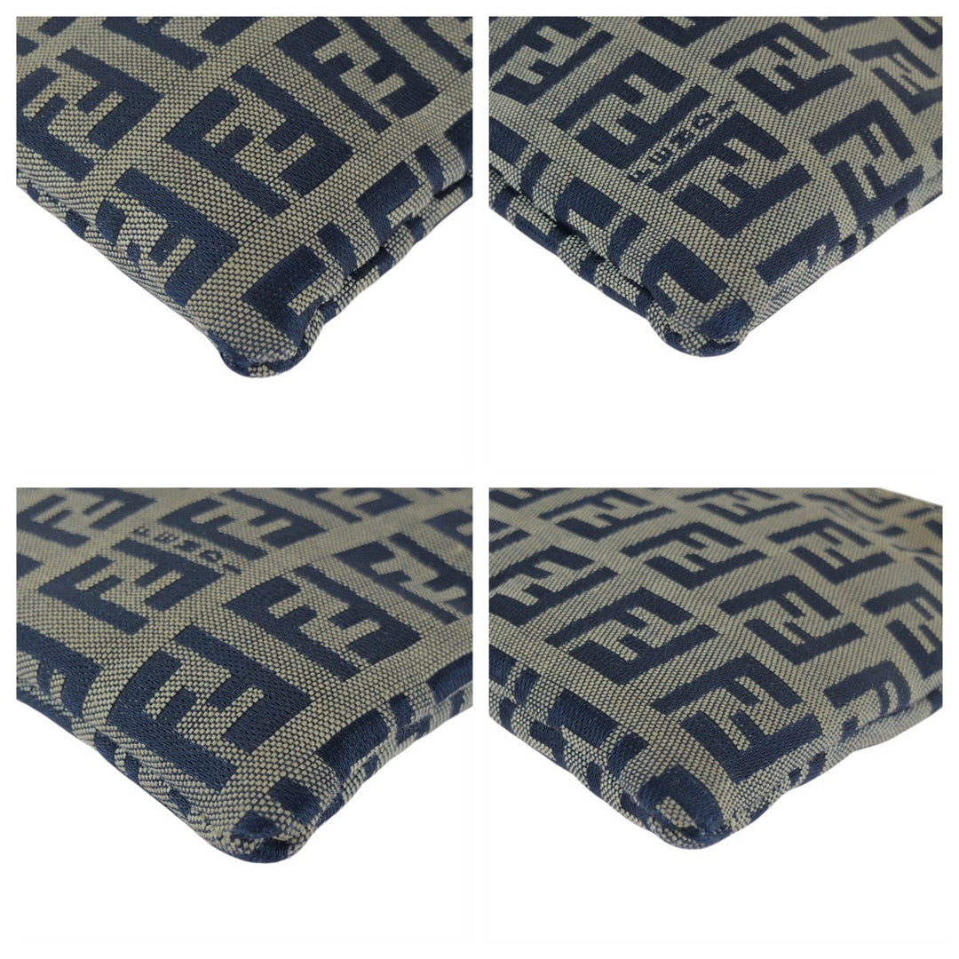 FENDI Shoulder Bag canvas gray Zucchino