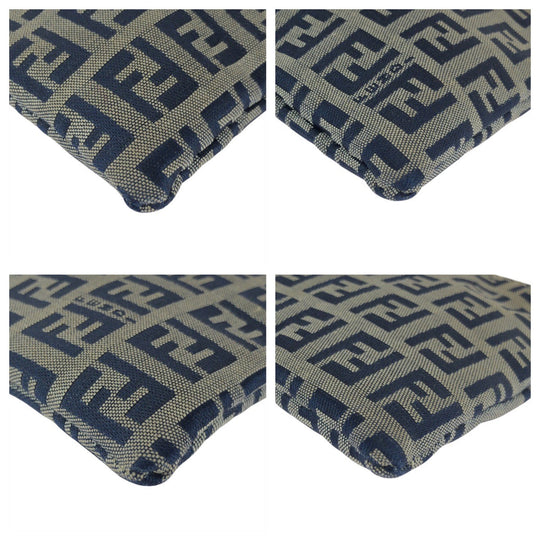 FENDI Shoulder Bag canvas gray Zucchino
