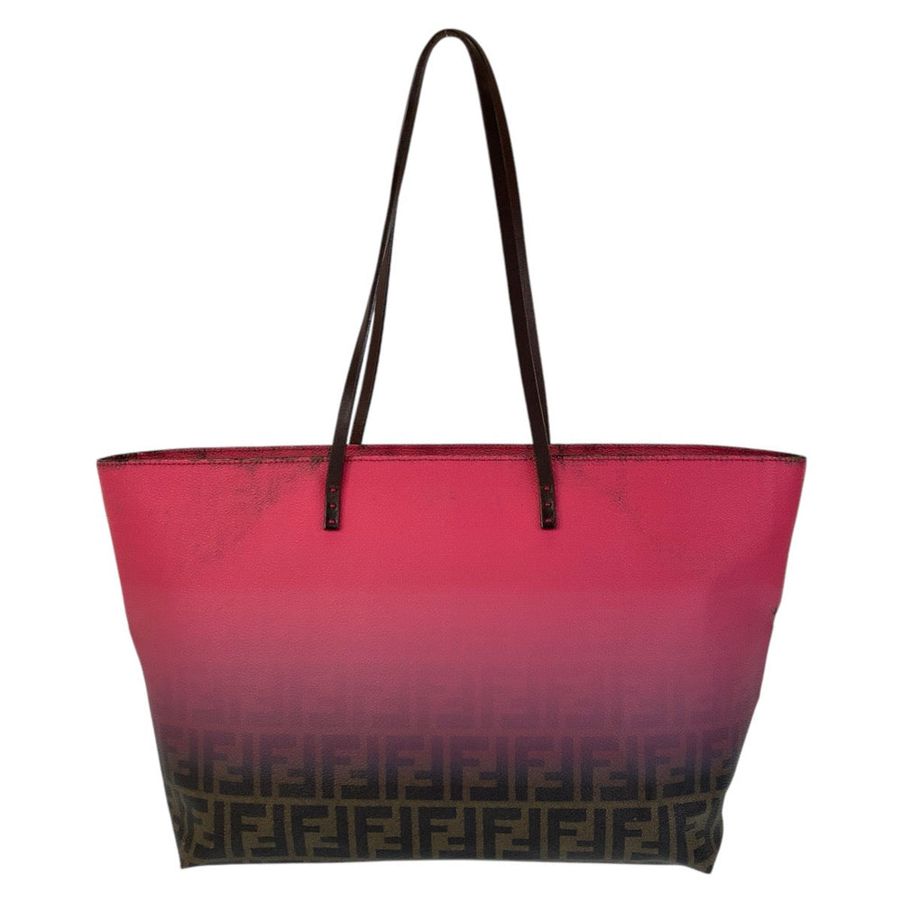 FENDI Tote Bag 8BH185 leather Pink brown Zucca