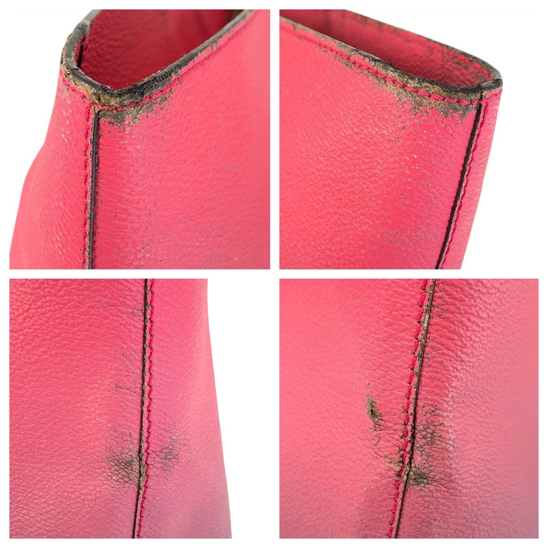 FENDI Tote Bag 8BH185 leather Pink brown Zucca