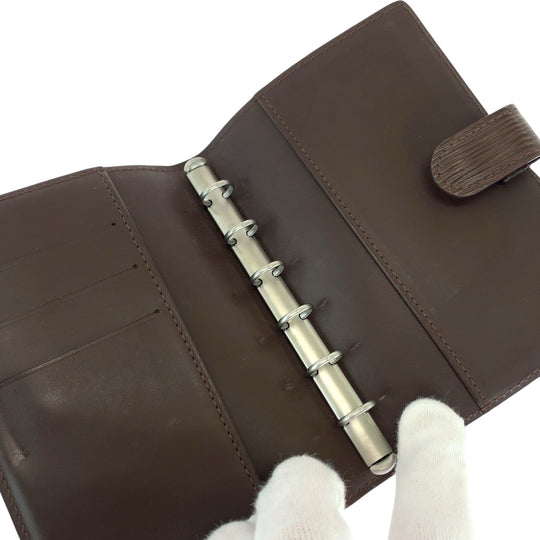 LOUIS VUITTON Notebook cover R2005D Epi Leather Brown Epi Agenda PM