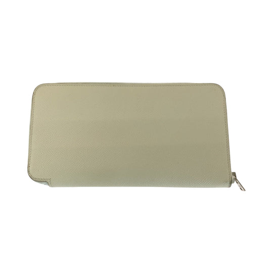 HERMES Long Wallet Purse Epsom white Azap long silk in
