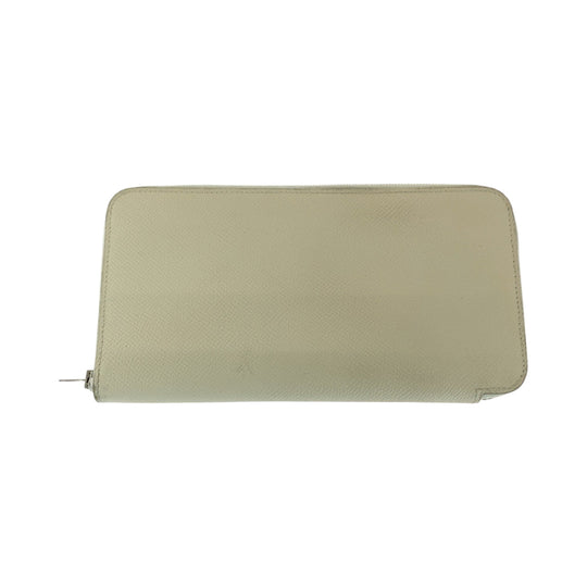 HERMES Long Wallet Purse Epsom white Azap long silk in