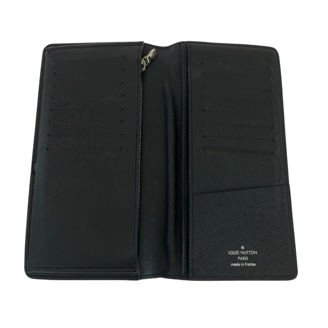LOUIS VUITTON Long Wallet Purse N62665 PVC black Damier Graphite Portefeuille Braza