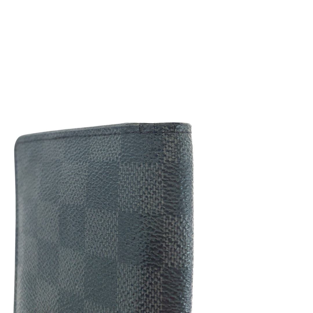 LOUIS VUITTON Long Wallet Purse N62665 PVC black Damier Graphite Portefeuille Braza
