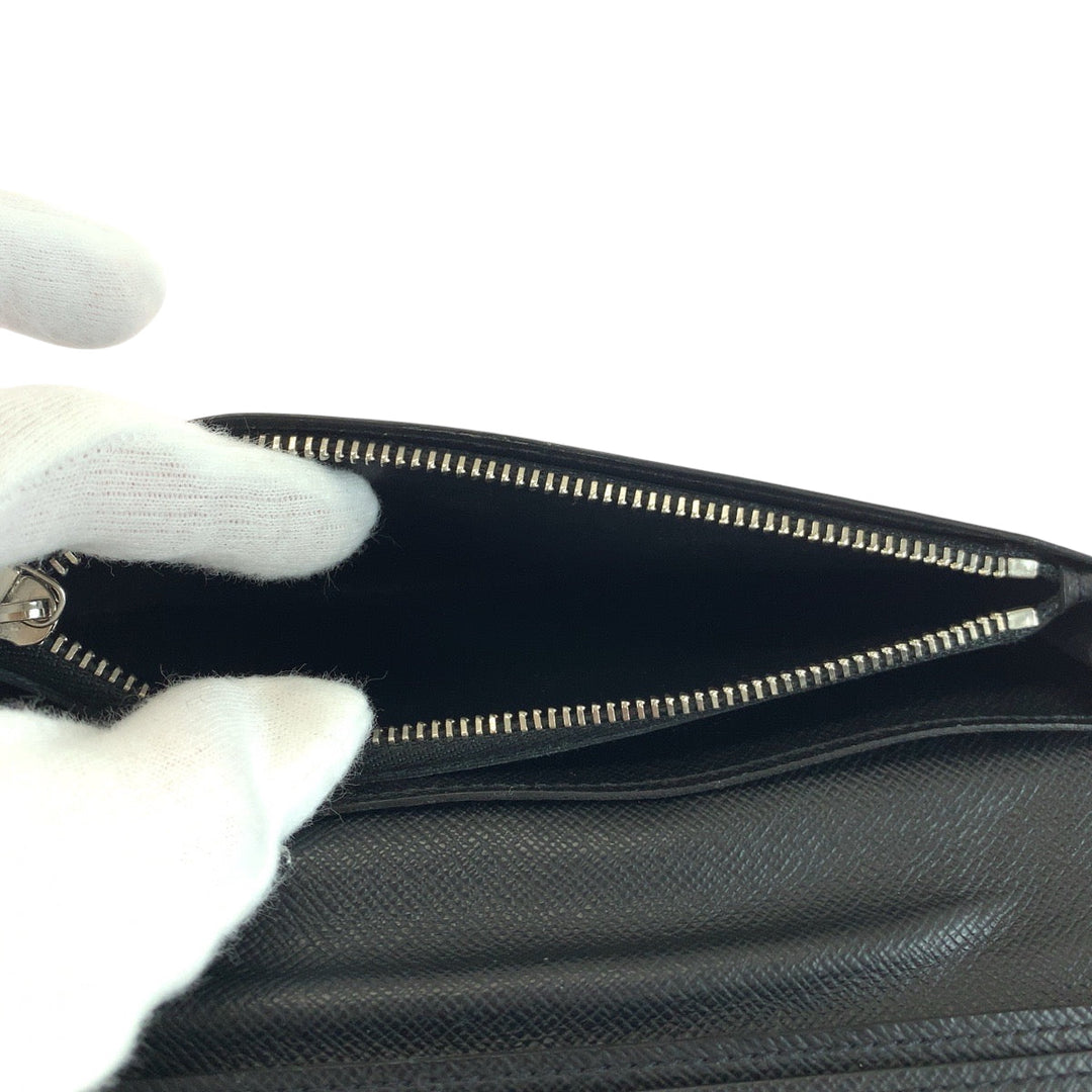 LOUIS VUITTON Long Wallet Purse N62665 PVC black Damier Graphite Portefeuille Braza