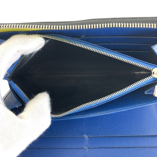 LOUIS VUITTON Long Wallet Purse M68227 leather Navy Epidamier Graffit Zippy Organizer