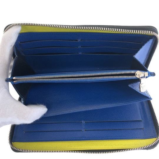LOUIS VUITTON Long Wallet Purse M68227 leather Navy Epidamier Graffit Zippy Organizer