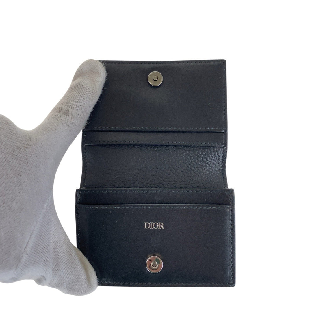 Dior Card Case leather black