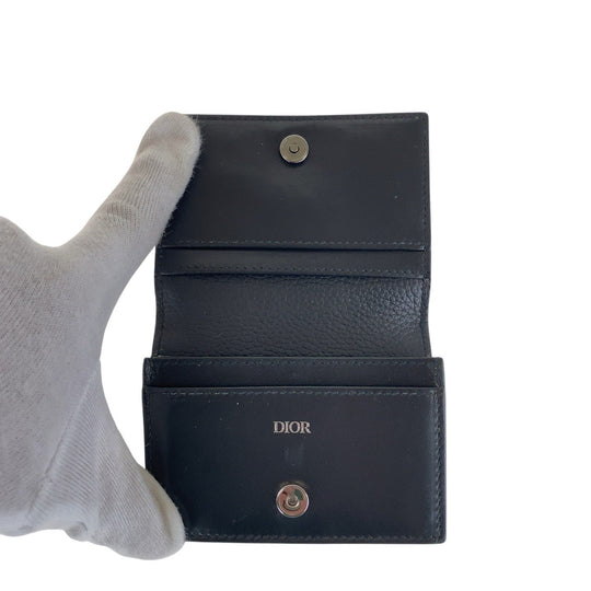 Dior Card Case leather black