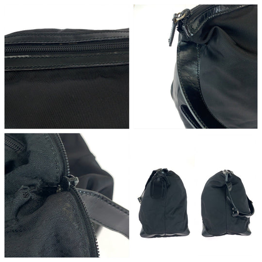 GUCCI Shoulder Bag 012 0153 Nylon, enamel Black SilverMetal Shoulder Bag Boston Duffel bag Women(Unisex) Used Authentic