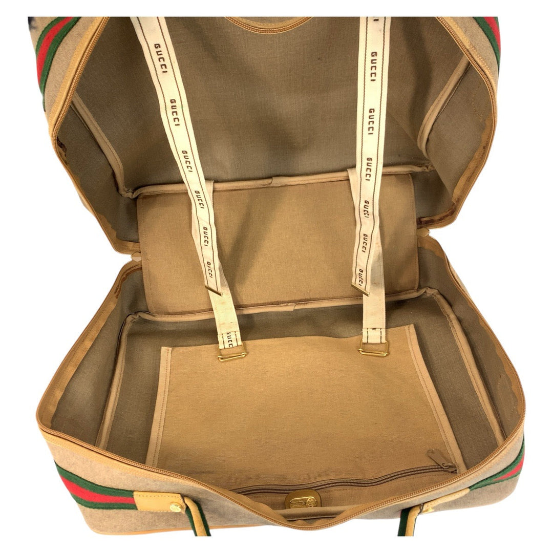 GUCCI Boston Duffel bag 012 39 4863 PVC beige Sherry Line Old Gucci