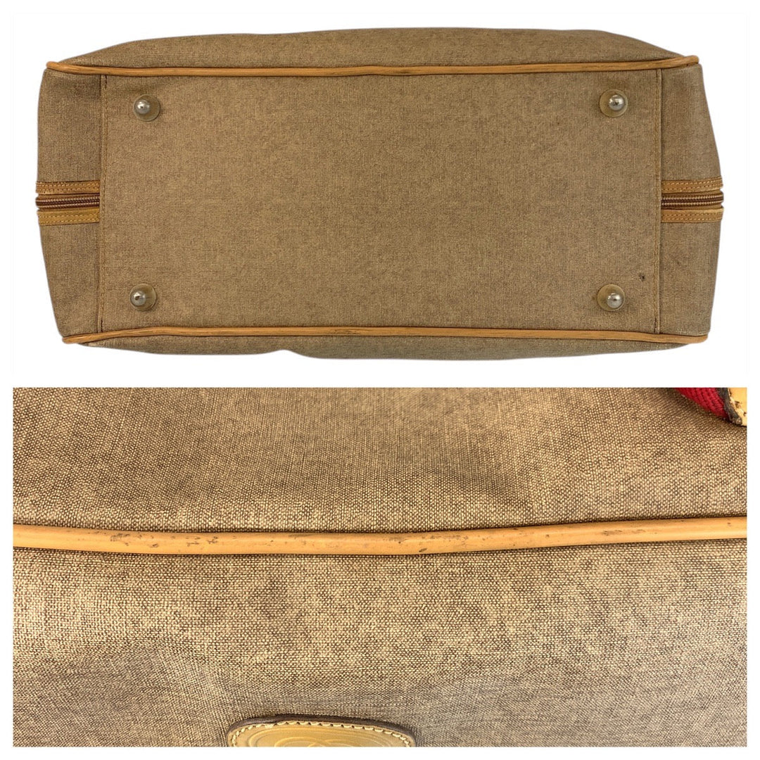 GUCCI Boston Duffel bag 012 39 4863 PVC beige Sherry Line Old Gucci