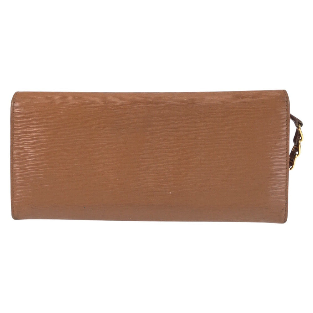 PRADA Long Wallet Purse leather Brown