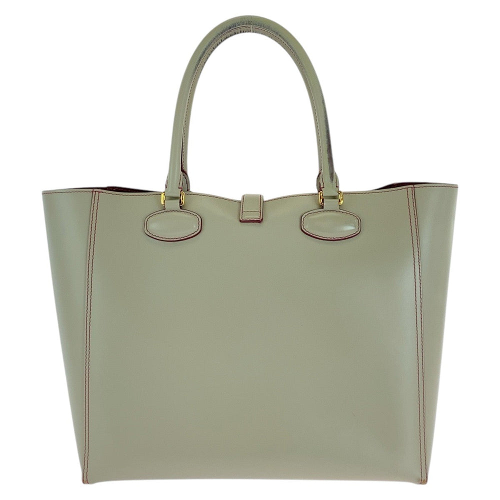 LOEWE Tote Bag leather Gray Pink Gold Metal anagram