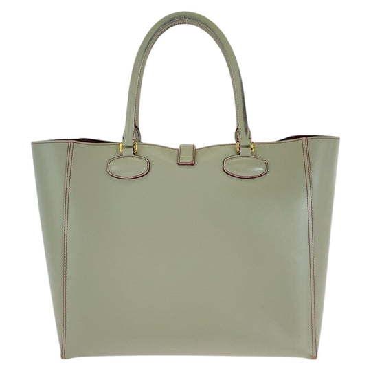 LOEWE Tote Bag leather Gray Pink Gold Metal anagram