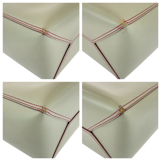 LOEWE Tote Bag leather Gray Pink Gold Metal anagram