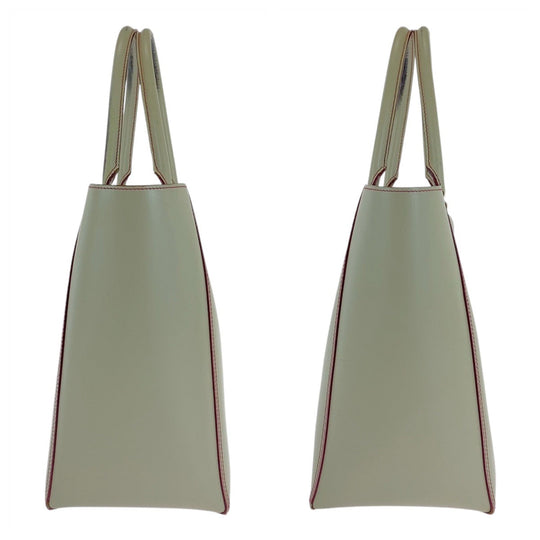 LOEWE Tote Bag leather Gray Pink Gold Metal anagram