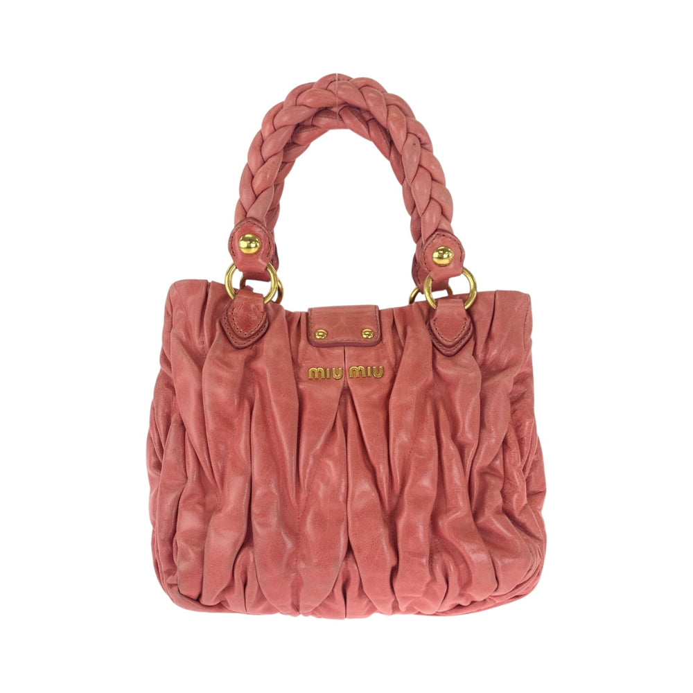 Miu Miu Handbag leather pink Materasse