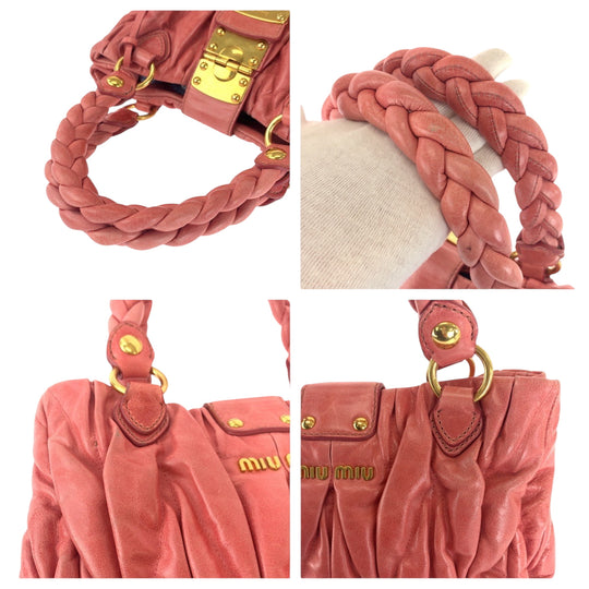 Miu Miu Handbag leather pink Materasse