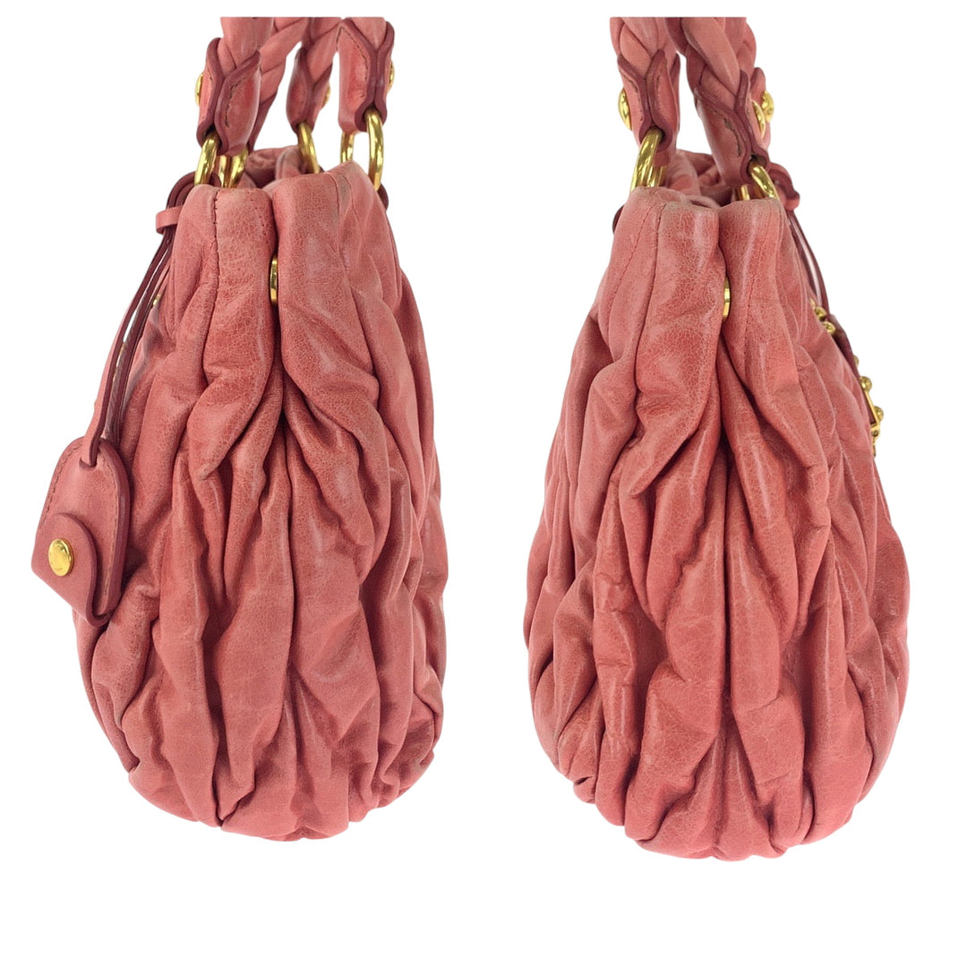 Miu Miu Handbag leather pink Materasse