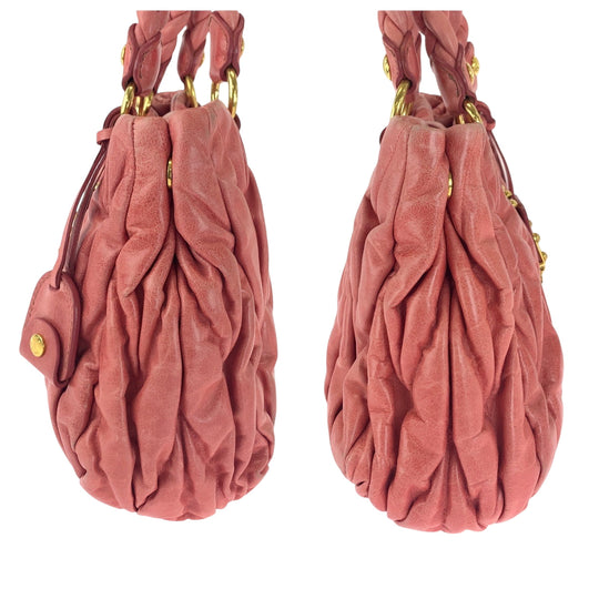 Miu Miu Handbag leather pink Materasse