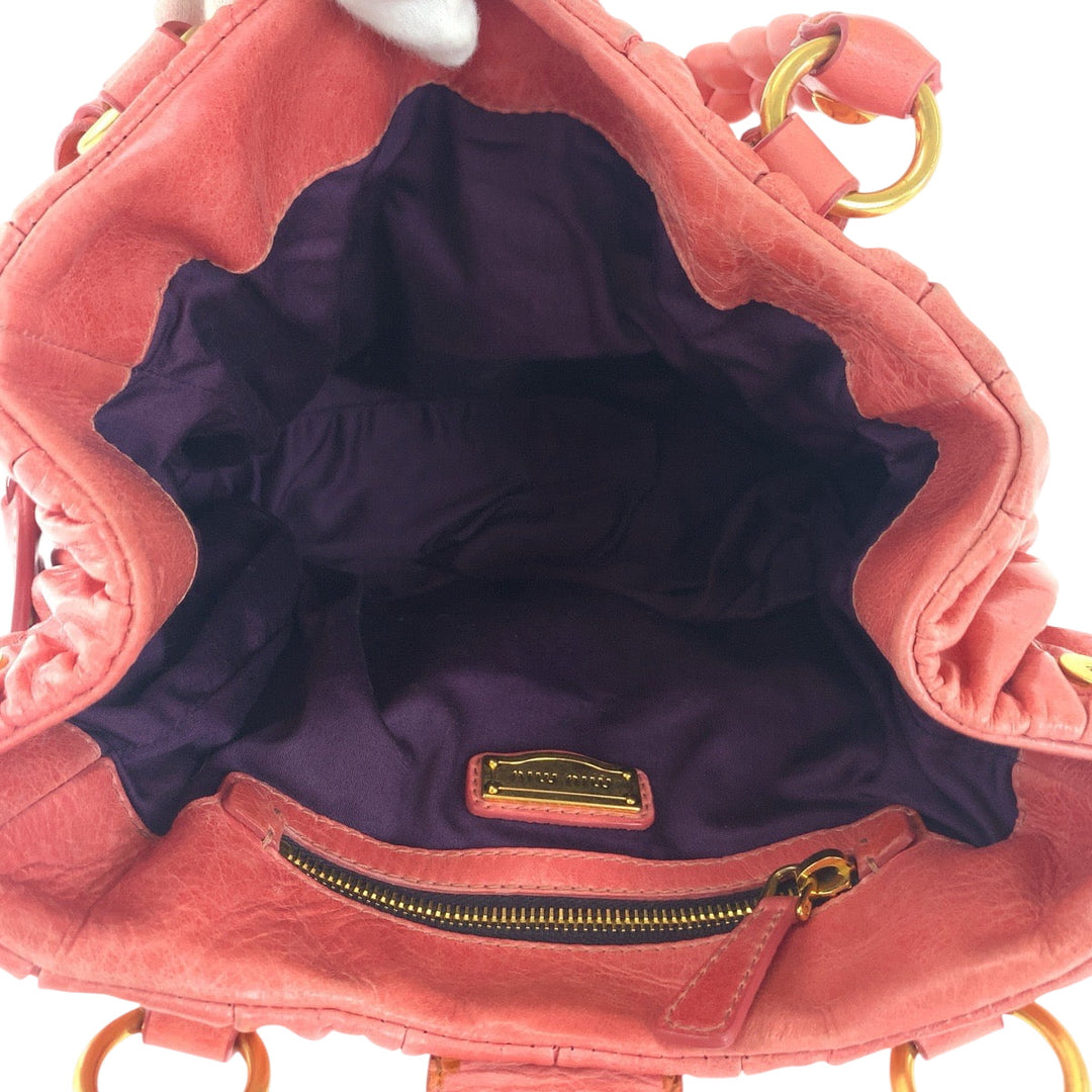 Miu Miu Handbag leather pink Materasse