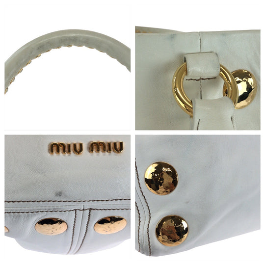 Miu Miu Tote Bag leather white