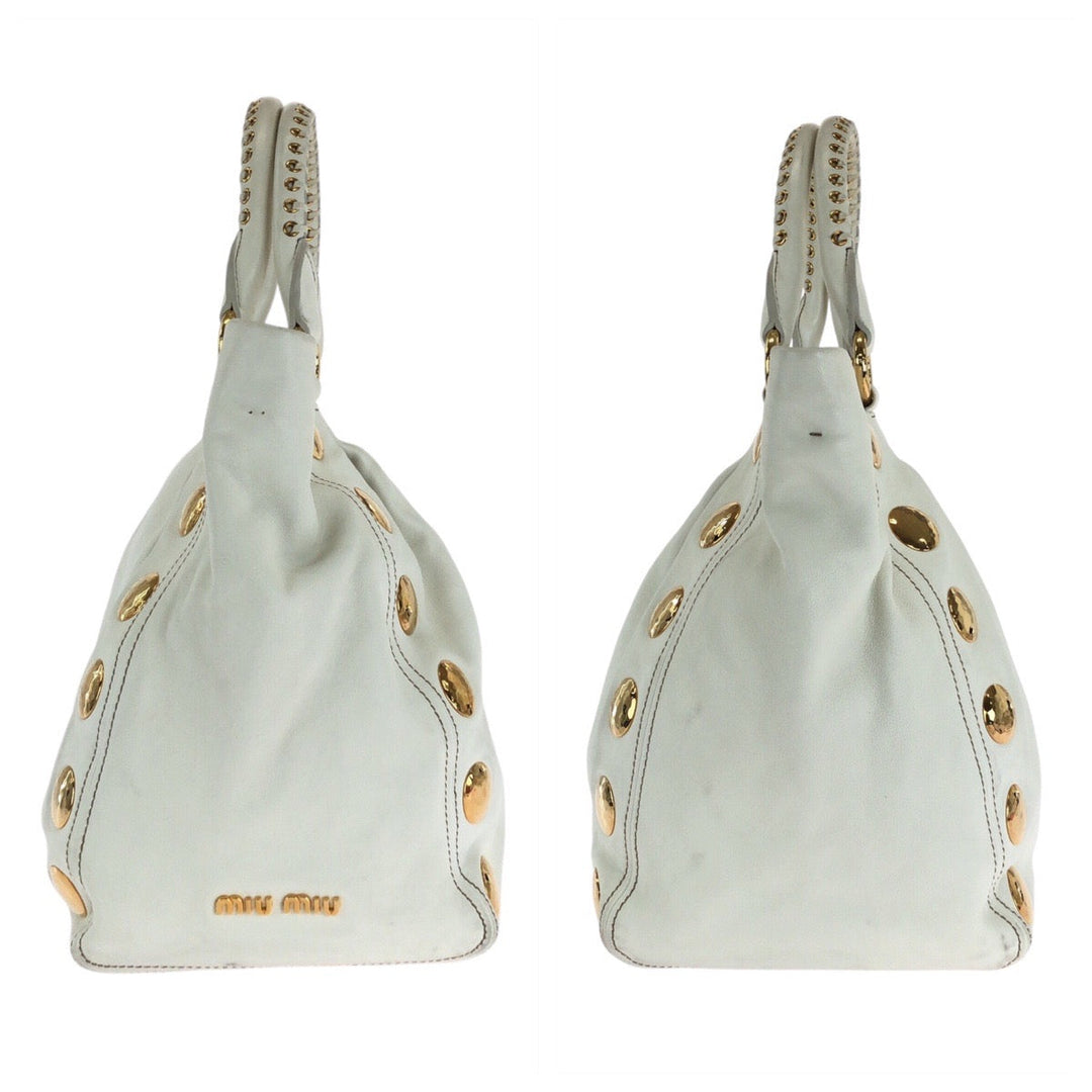 Miu Miu Tote Bag leather white
