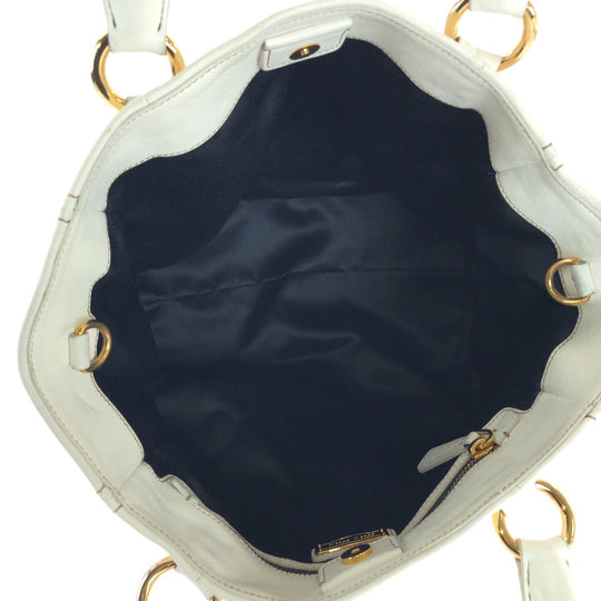 Miu Miu Tote Bag leather white
