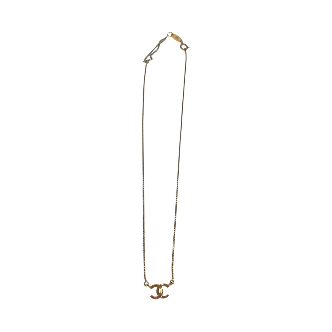 CHANEL Necklace plating gold COCO Mark