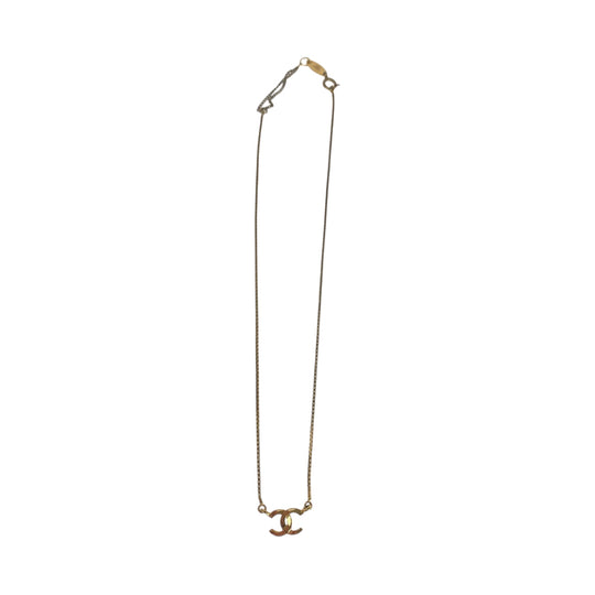 CHANEL Necklace plating gold COCO Mark