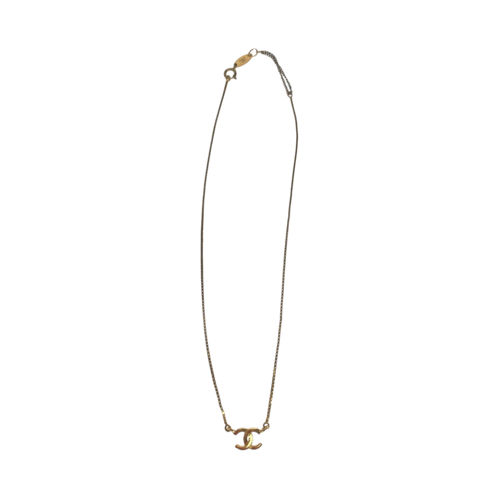 CHANEL Necklace plating gold COCO Mark