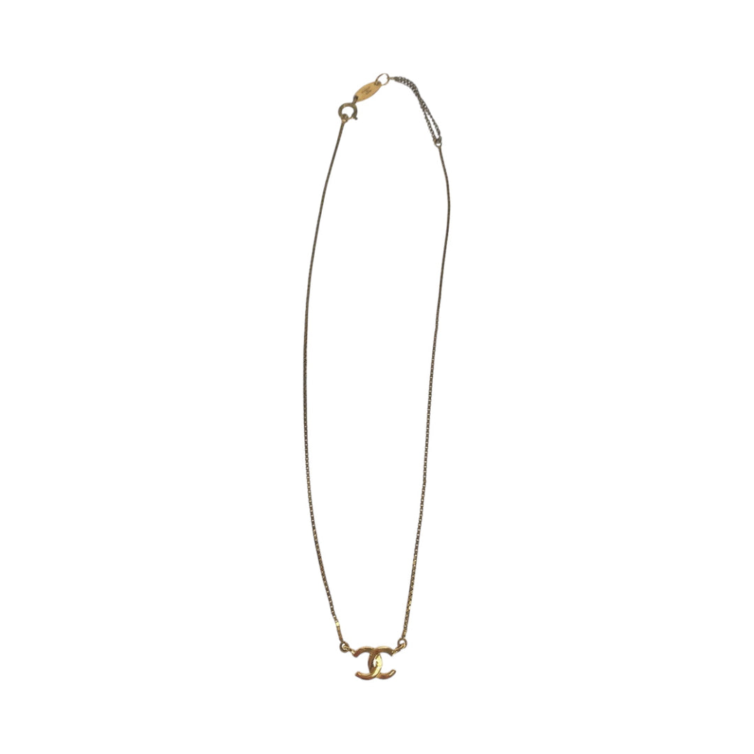 CHANEL Necklace plating gold COCO Mark