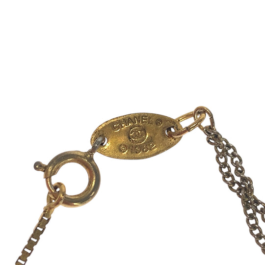 CHANEL Necklace plating gold COCO Mark