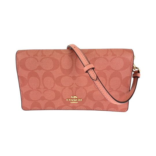 COACH Shoulder Bag PVC pink Signature