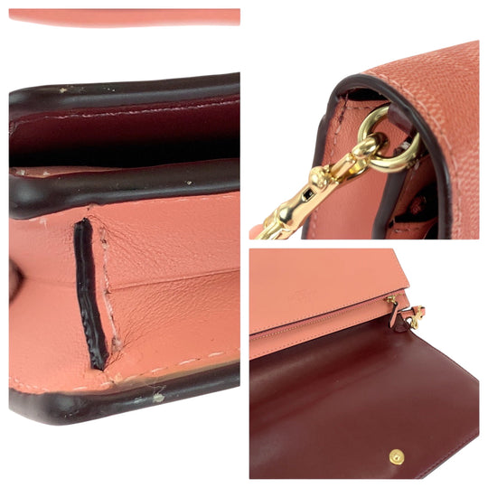 COACH Shoulder Bag PVC pink Signature