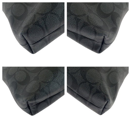 COACH Shoulder Bag PVC black Signature logo