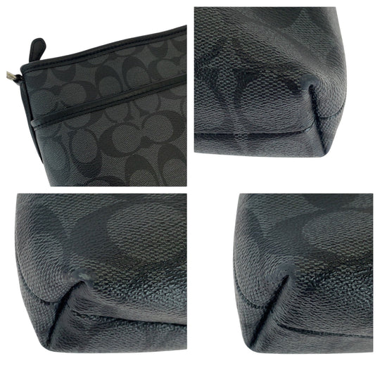 COACH Shoulder Bag PVC black Signature logo